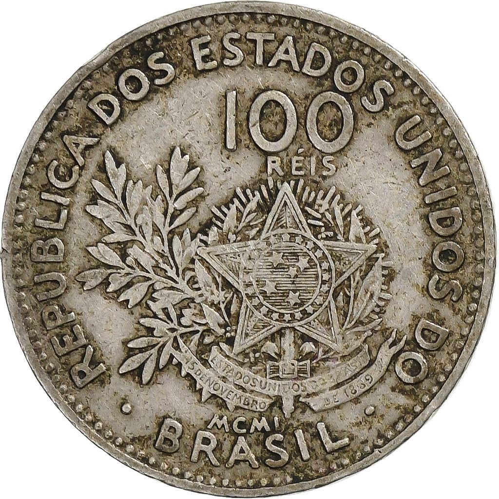 Brasil | Moeda de 100 Réis | Liberdade | Km:503 | 1901