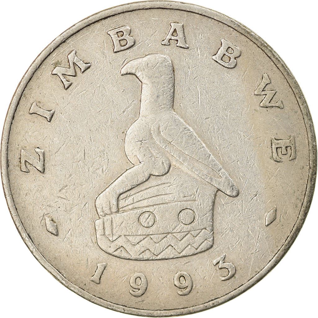 Zimbabwe | 50 Cents Coin | Radiant sun rising | Km:5 | 1980 - 1997
