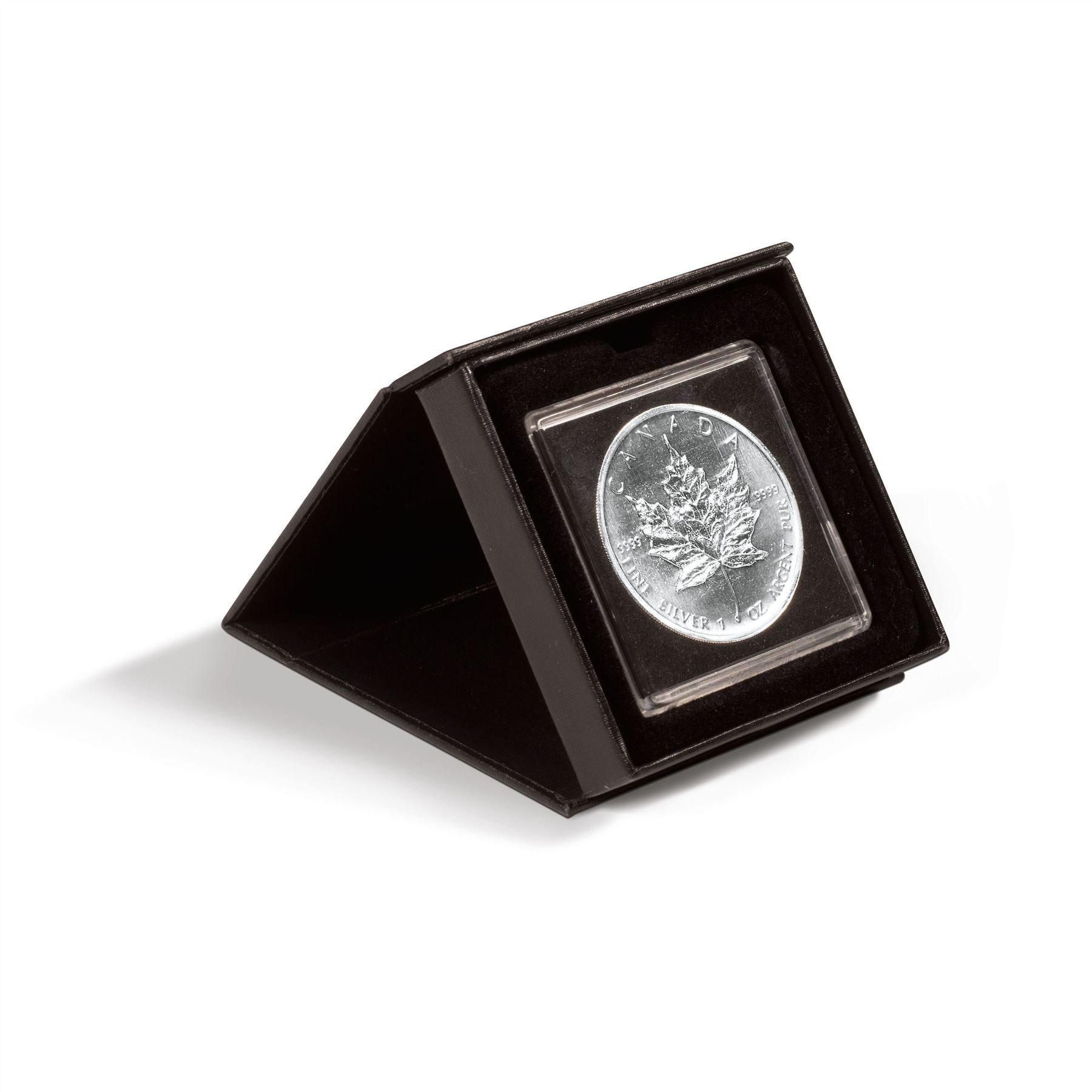 AIRBOX Small Coin Box | Box for Presenting Coins in Square Capsules | 1 to 6 Compartments
