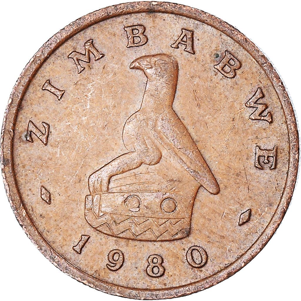 Zimbabwe | 1 Cent Coin | Great Zimbabwe Bird | Km:1 | 1980 - 1988