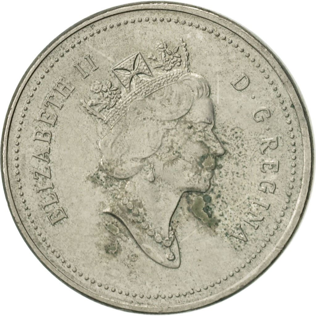 Canada | 5 Cents Coin | Copper-nickel | 3rd portrait | KM:182 | 1990-2001