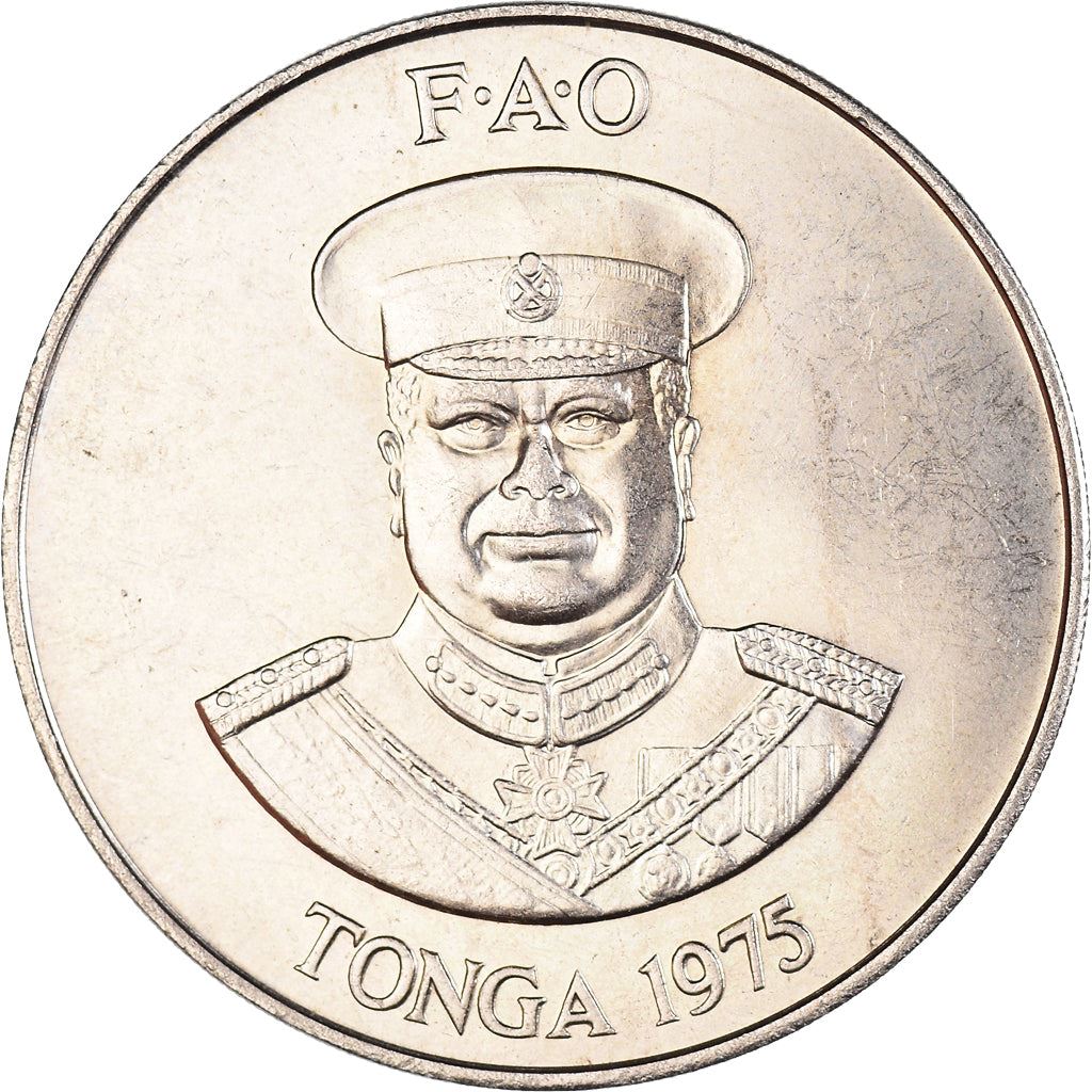 Tonga | 1 Pa'Anga moneta | Karalius Tupou IV | 100 palmės | FAO | Km:48 | 1975