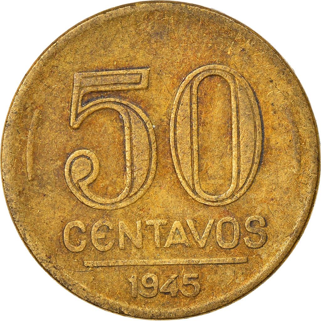 Brazil | 50 Centavos Coin | Getúlio Dornelles Vargas | Km:557A | 1943 - 1947