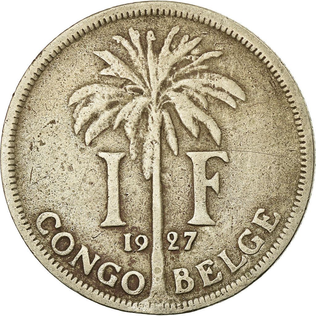 Belgian Congo | 1 Franc Coin | Palm tree | Km:20 | 1920 - 1930