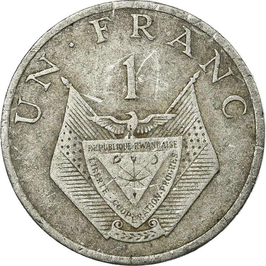 Rwanda | 1 Franc Coin | Millet Flower | Km:12 | 1974 - 1985