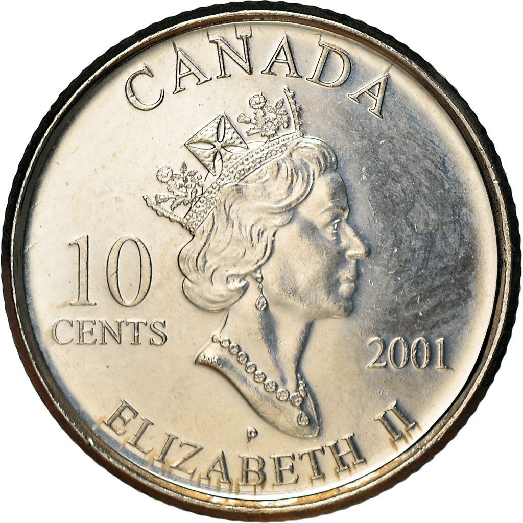 Canada | 10 Cents Coin | Volunteers | Nickel plated steel | KM:412 | 2001