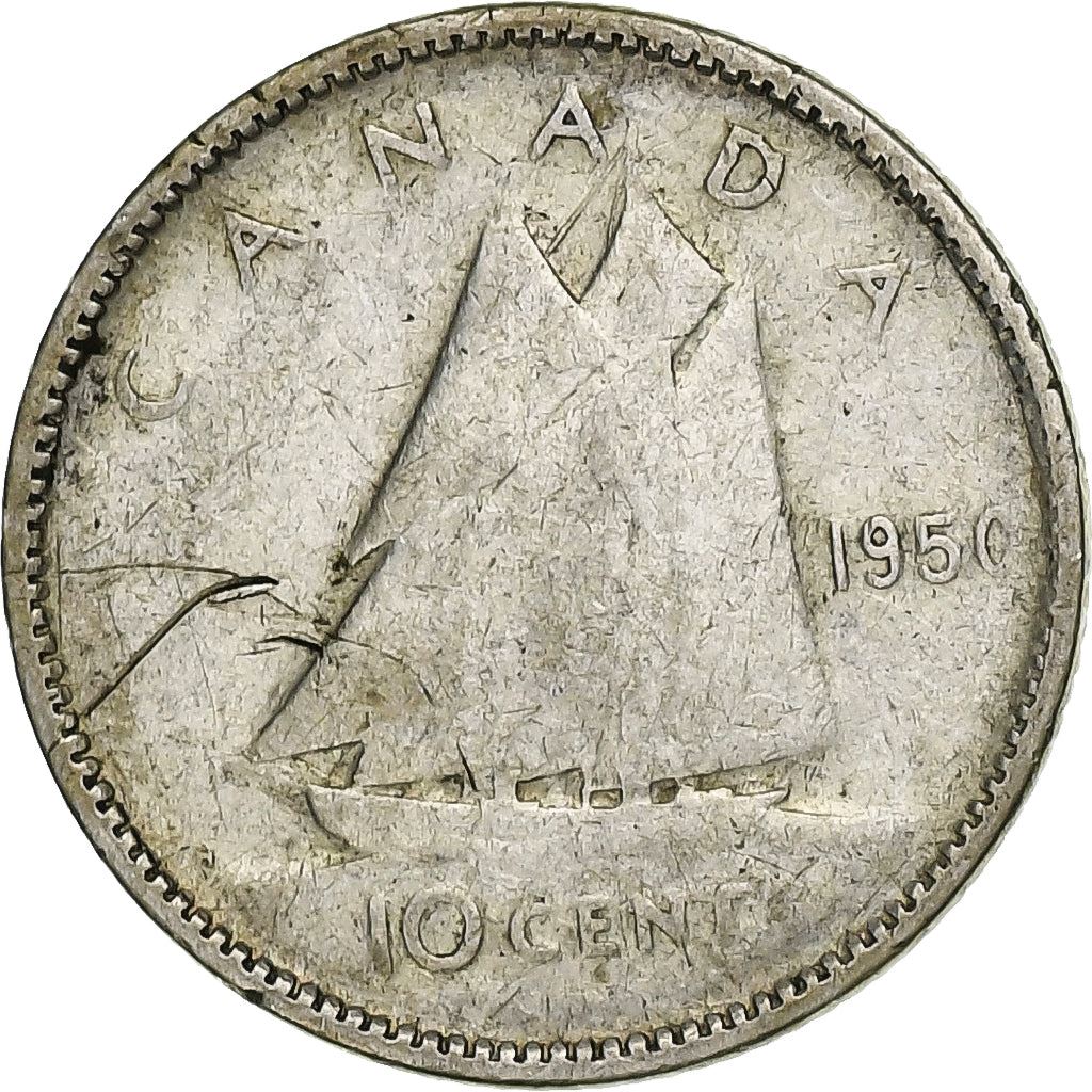 Canada | 10 Cents Coin | Silver | KM:43 | 1948-1952