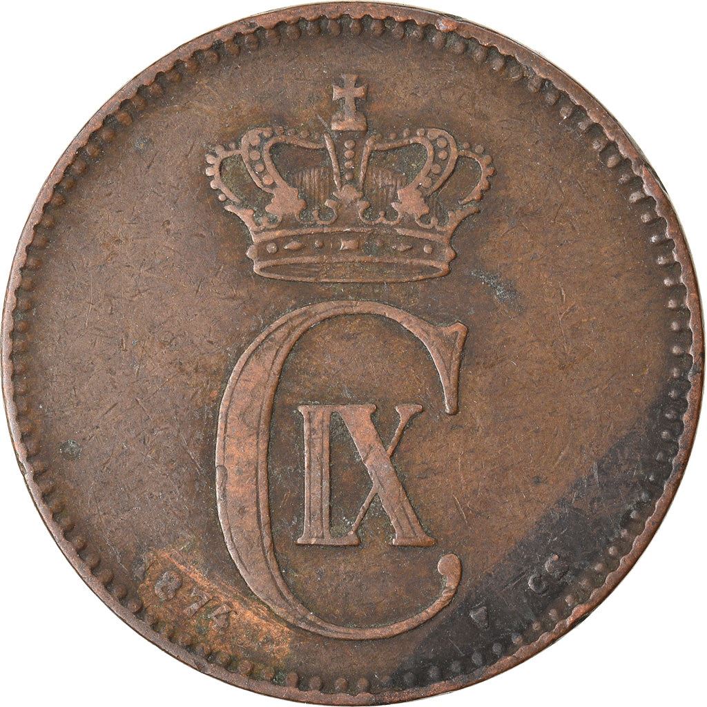 Denmark | 2 Ore Coin | Monogram | Km:793 | 1874 - 1906