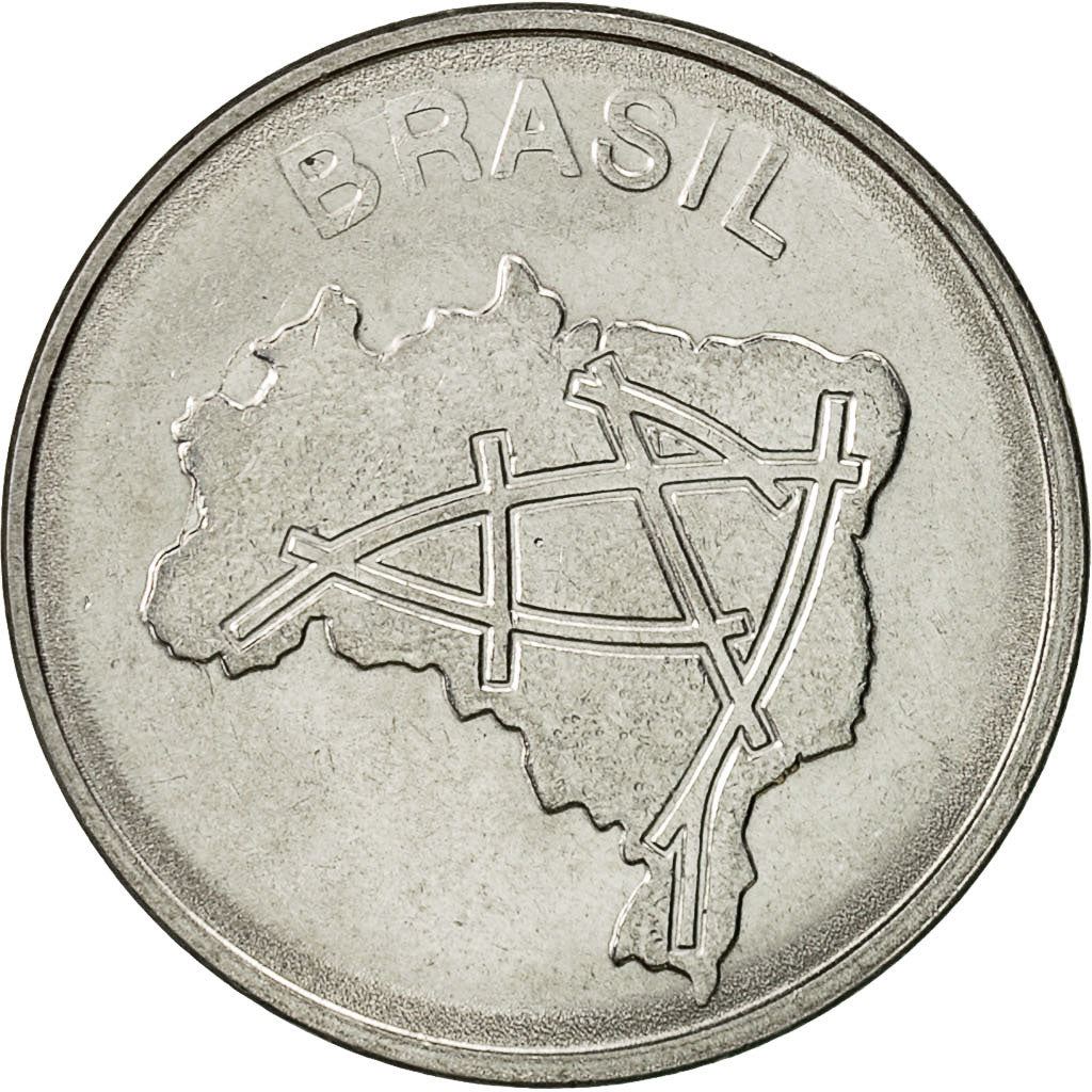Brazil | 10 Cruzeiros Coin | Brazil's main roads | Km:592 | 1985 - 1986
