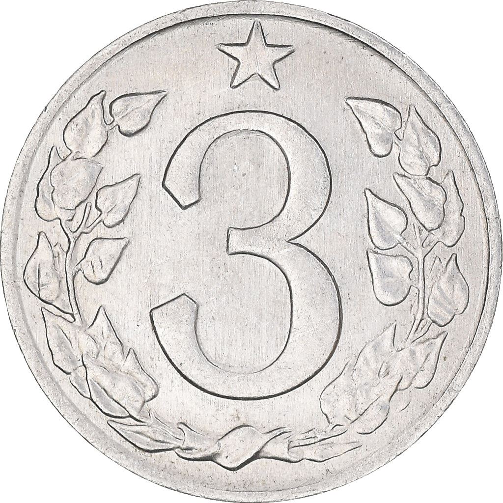 Czechoslovakia 3 Hale?e | Lion | Linden Wreath | Star | KM52 | 1962 - 1963