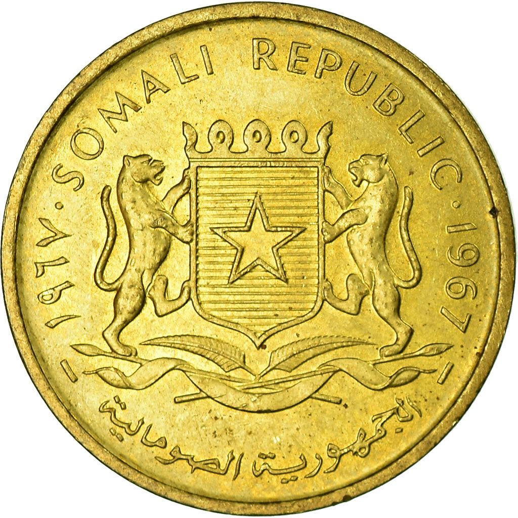 Somalia | 5 Centesimi Coin | Leopards | Shield | Star | Km:6 | 1967