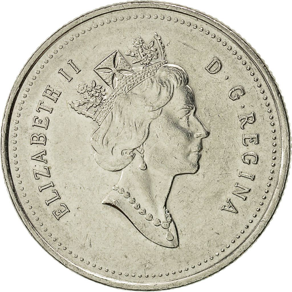 Canada | 25 Cents Coin | Nickel | 3rd portrait | KM:184 | 1990-2001