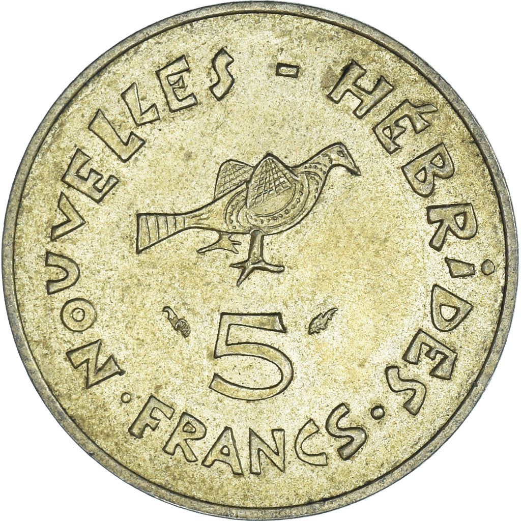 New Hebrides | 5 Francs Coin | Marianne | Frigate Bird | Km:6.2 | 1975 - 1982