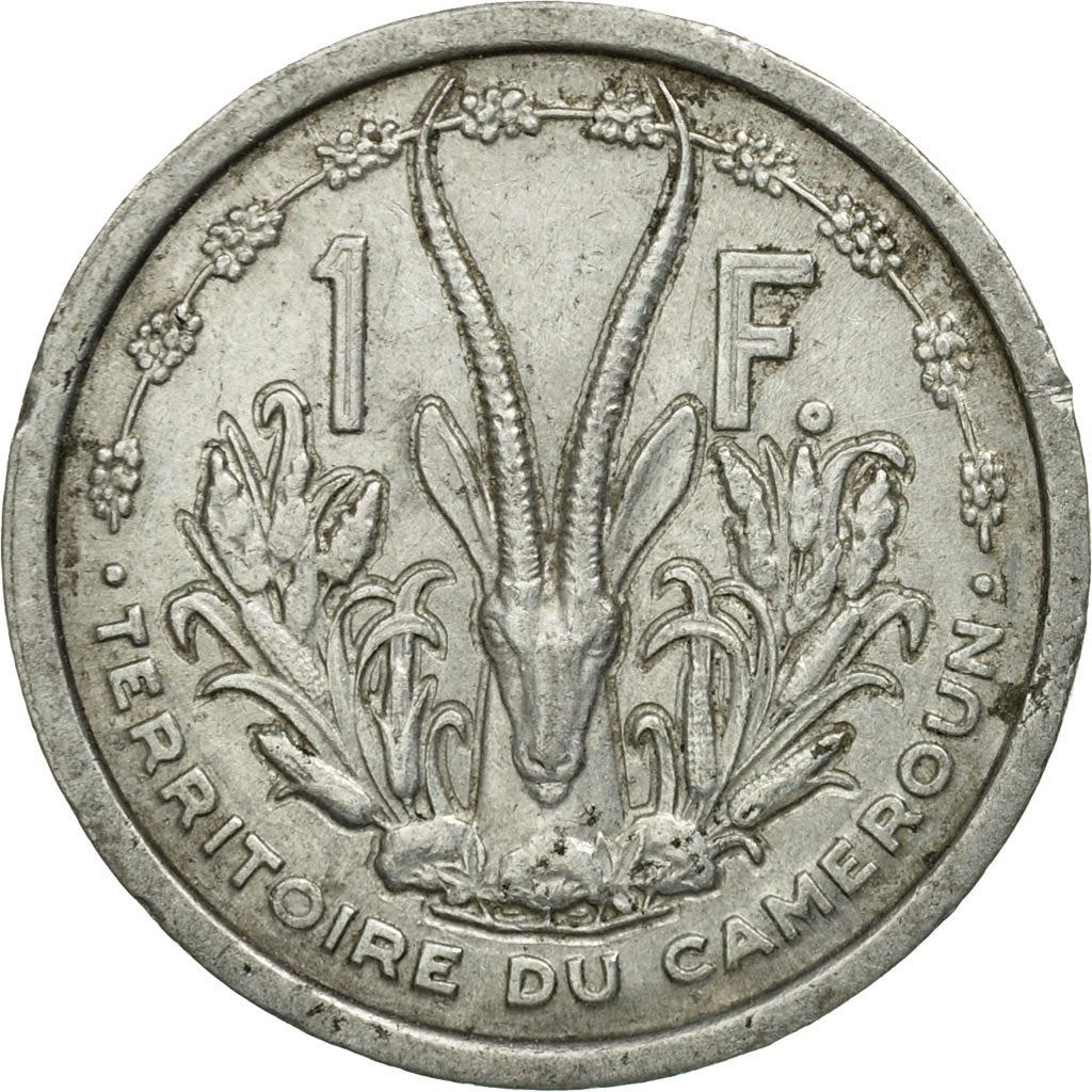 French Cameroon | 1 Franc Coin | Liberty | Phrygian cap | Gazelle | Ships | Km:8 | 1948