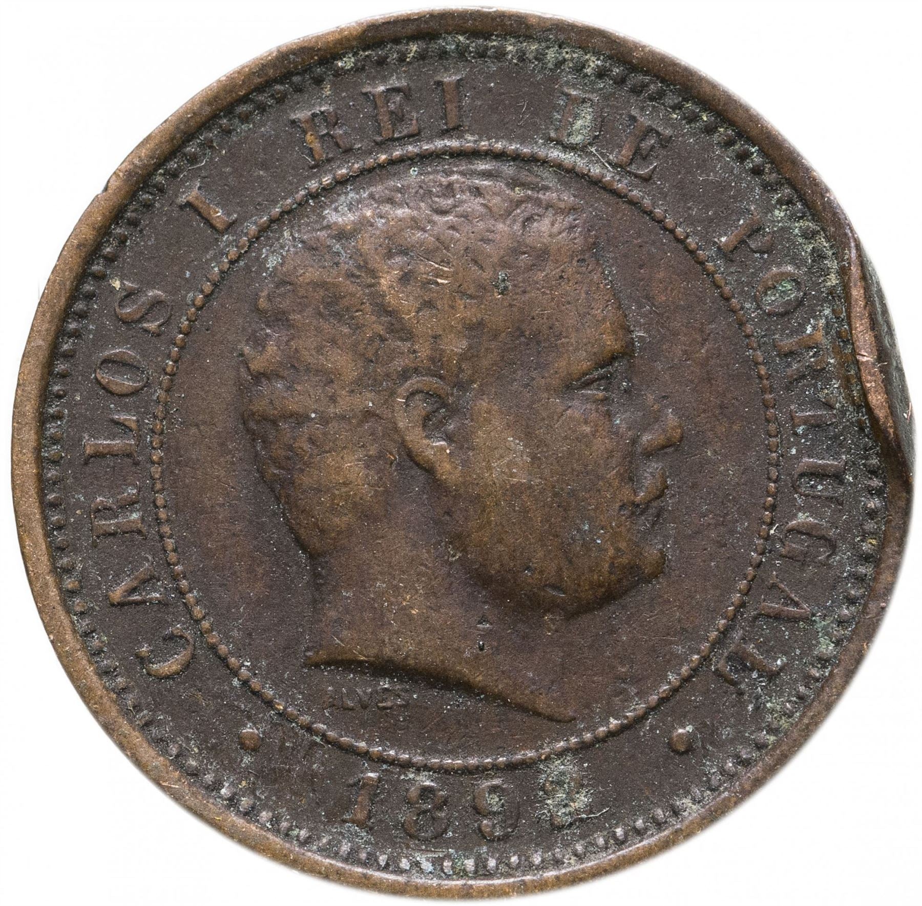 Portugal | 5 Reis Mønt | Charles I | KM:530 | 1890 - 1906