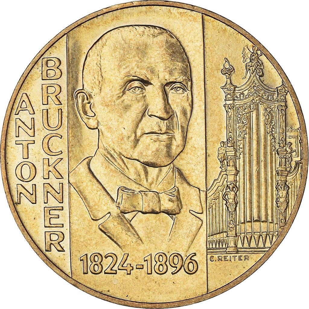 Austria | 20 Schilling Coin | Anton Bruckner | KM:3033 | 1996