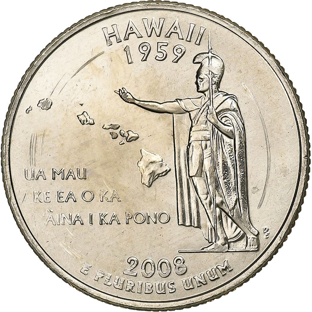 United States | 1/4 Dollar Coin | Hawaii | Km:425 | 2008