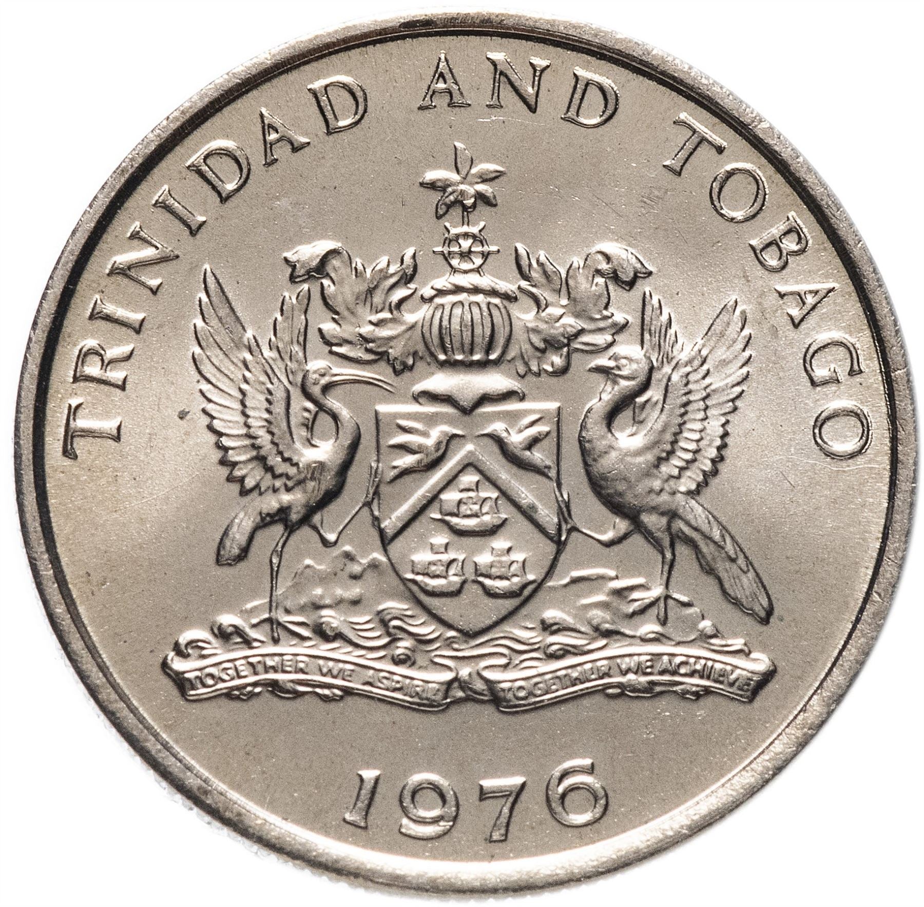 Trinidad and Tobago 25 Cents Coin | Elizabeth II | Warszewiczia Coccinea | KM28 | 1974 - 1976