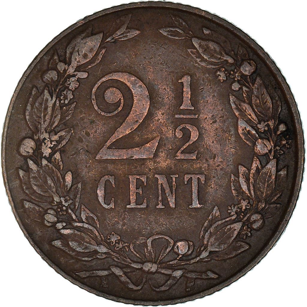 Netherlands Coin 2.5 Cents Coin | Queen Wilhelmina | KM134 | 1903 - 1906