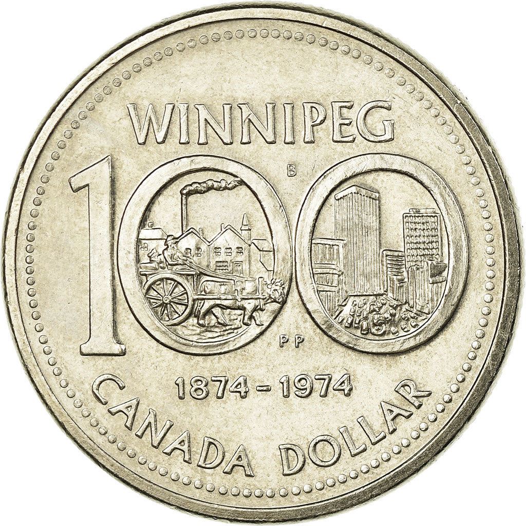 Canada | 1 Dollar Coin | Winnipeg | Nickel | KM:88 | 1974