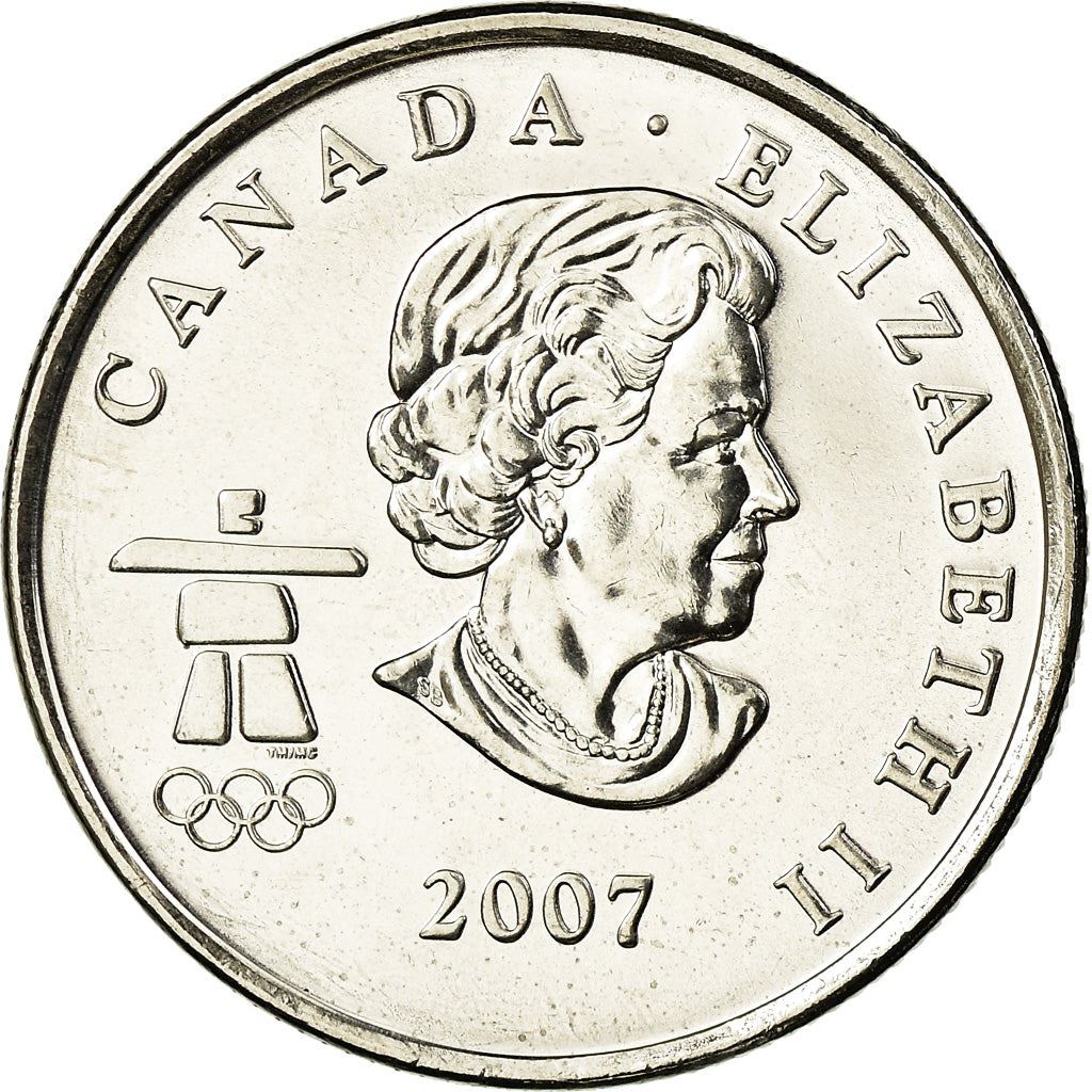 Canada | Pièce de 25 cents | Acier plaqué nickel | Hockey sur glace | KM : 683 | 2007