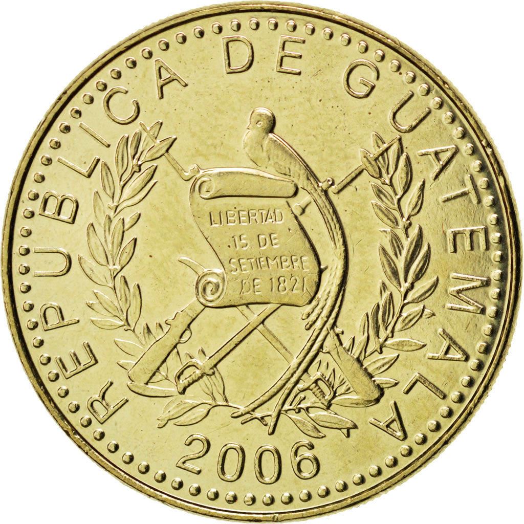 Guatemala | 1 Quetzal Coin | Stylized peace dove | Km:284 | 1999 - 2012