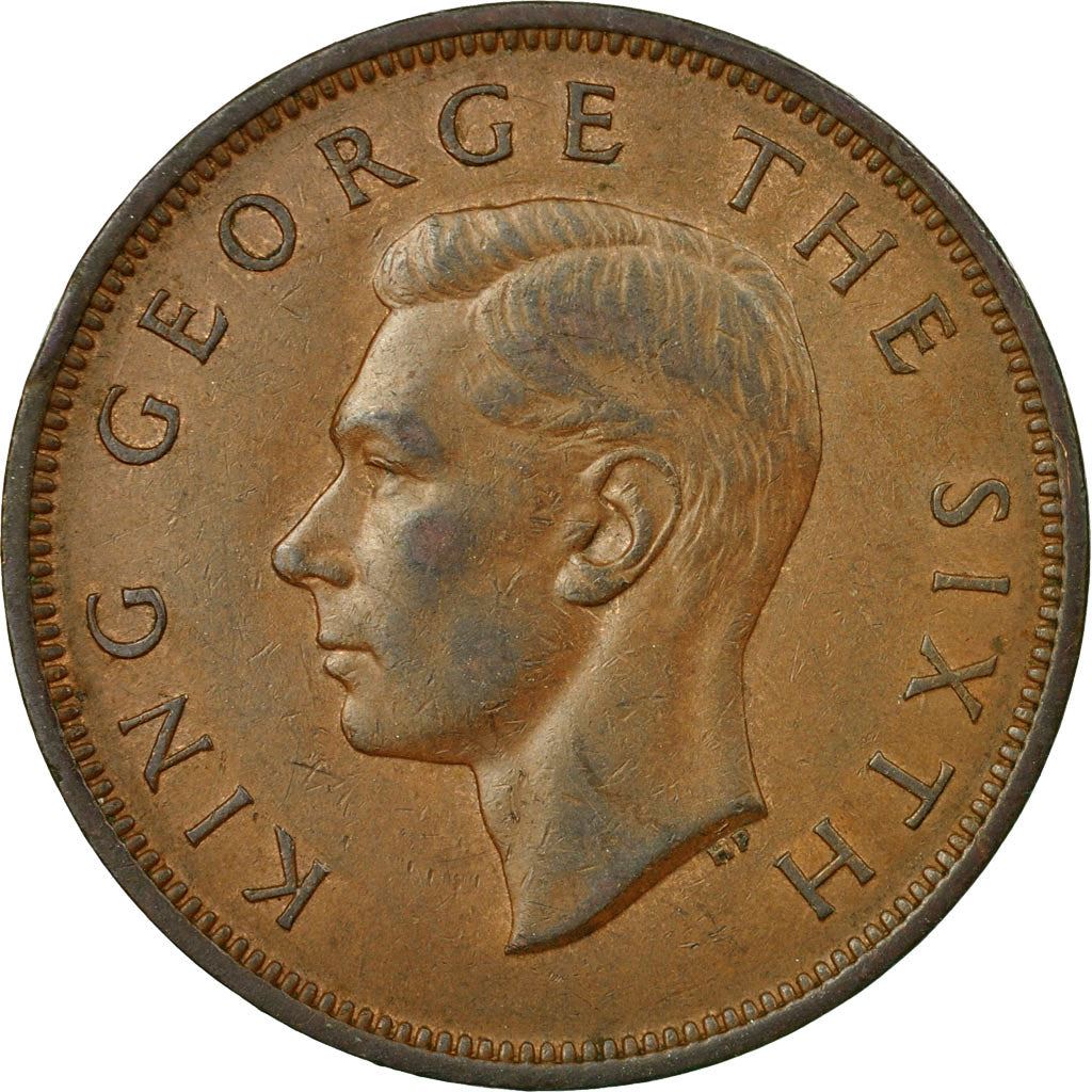 New Zealander 1 Penny Coin | King George VI | Tui Bird | KM21 | 1949 - 1952