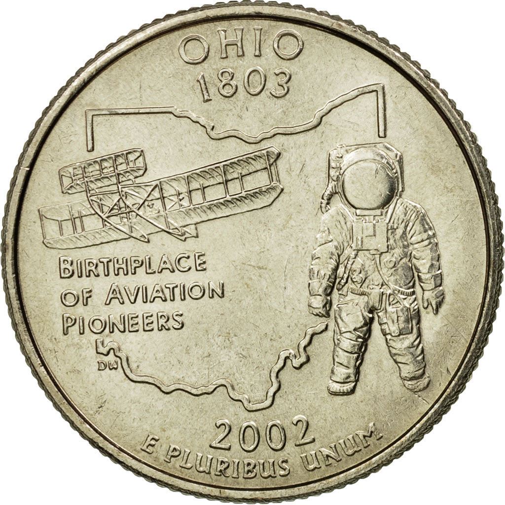 United States | 1/4 Dollar Coin | Ohio | Km:332 | 2002