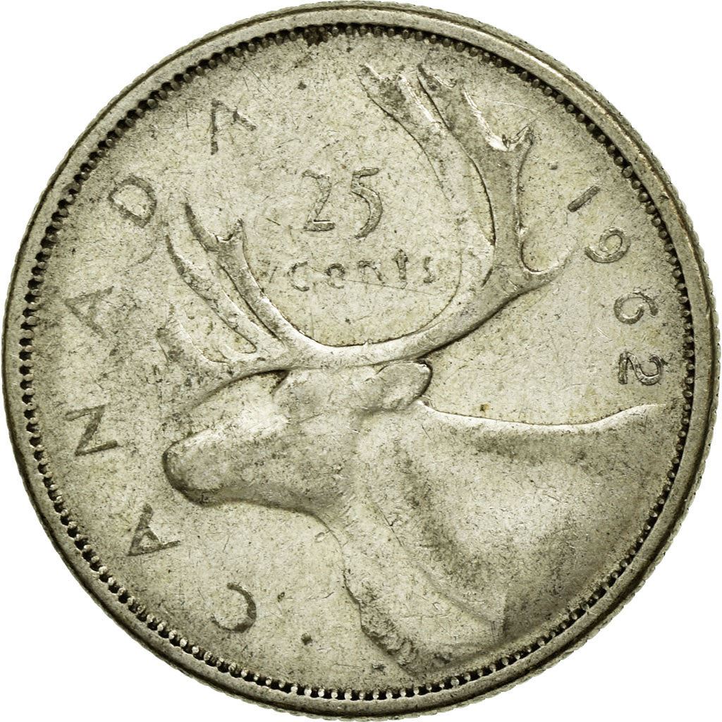 Canada | 25 Cents Coin | Silver | 1st portrait | KM:52 | 1953-1964