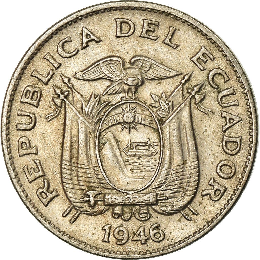 Ecuador | 5 Centavos Coin | Copper-nickel | Wreath | KM:75b | 1946
