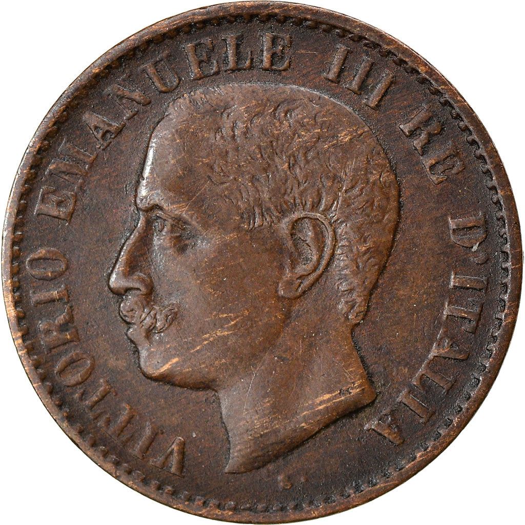 Italy 1 Centesimo Coin Vittorio Emanuele III | Branch | Oak Laurel | Star | KM35 | 1902 - 1908