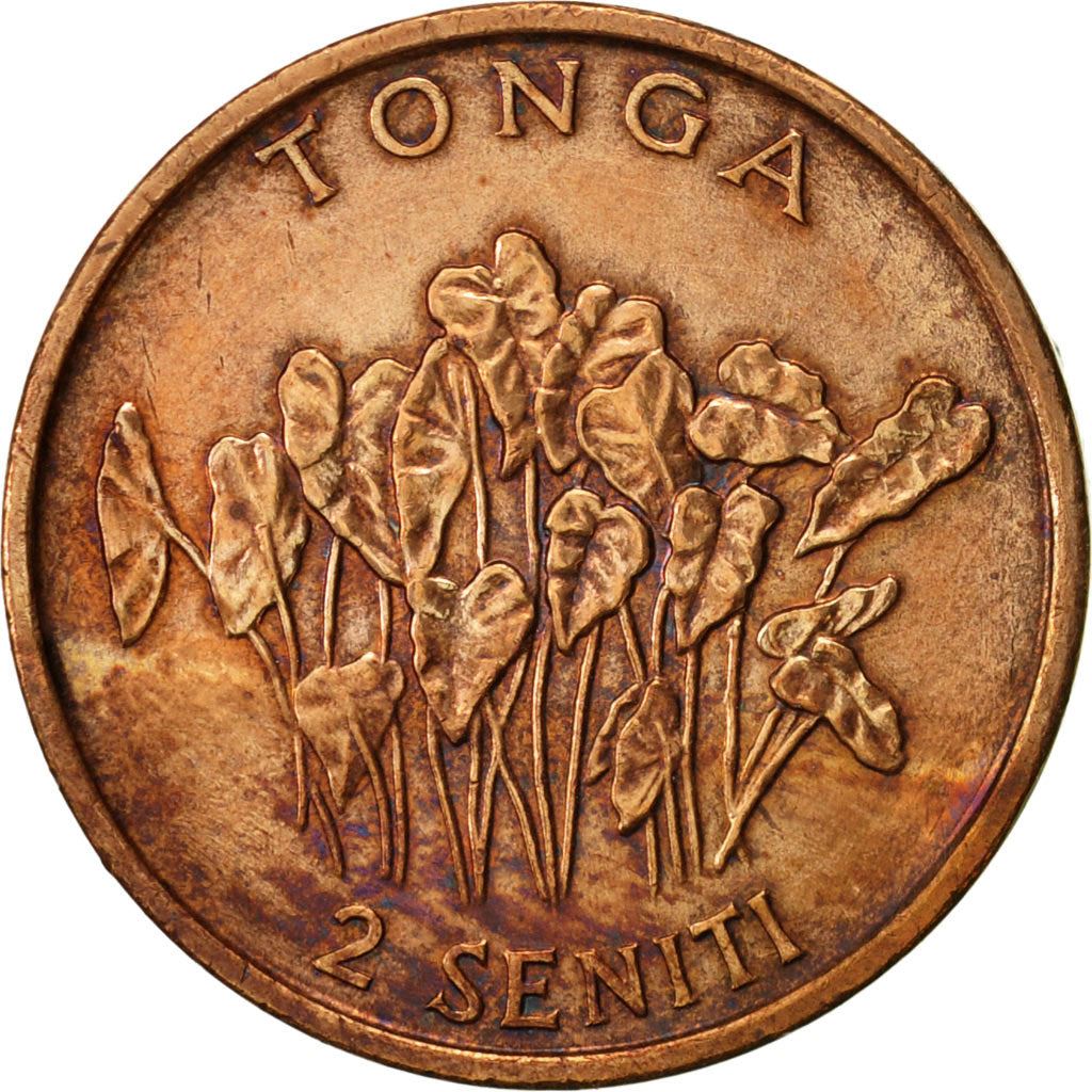 Tonga | Moneta da 2 Seniti | Pianta di Taro | FAO | Km:67 | 1981 - 1996