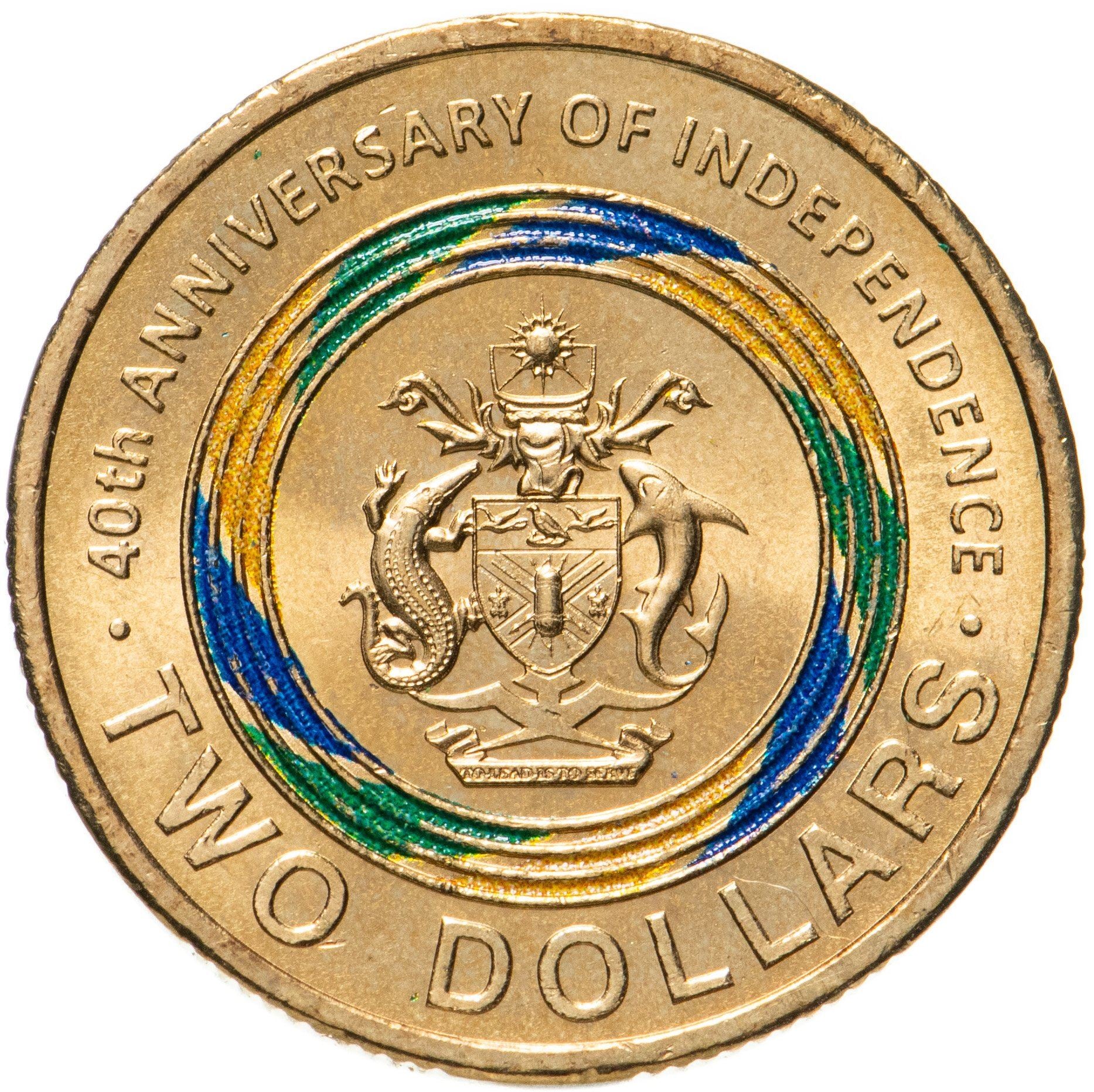 Îles Salomon | Pièce de 2 dollars | Indépendance | Bronze d’aluminium | KM : 797 | 2018