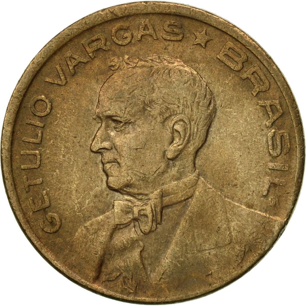 Brazil | 10 Centavos Coin | Getúlio Dornelles Vargas | Km:555A.1 | 1943 - 1947