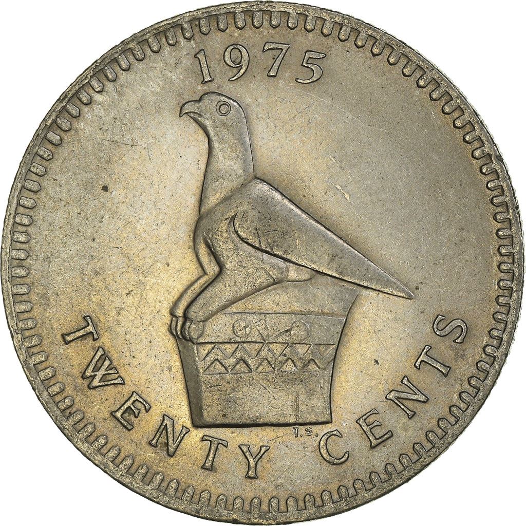 Rhodesia 20 Cents Coin | Bird | KM15 | 1975 - 1977