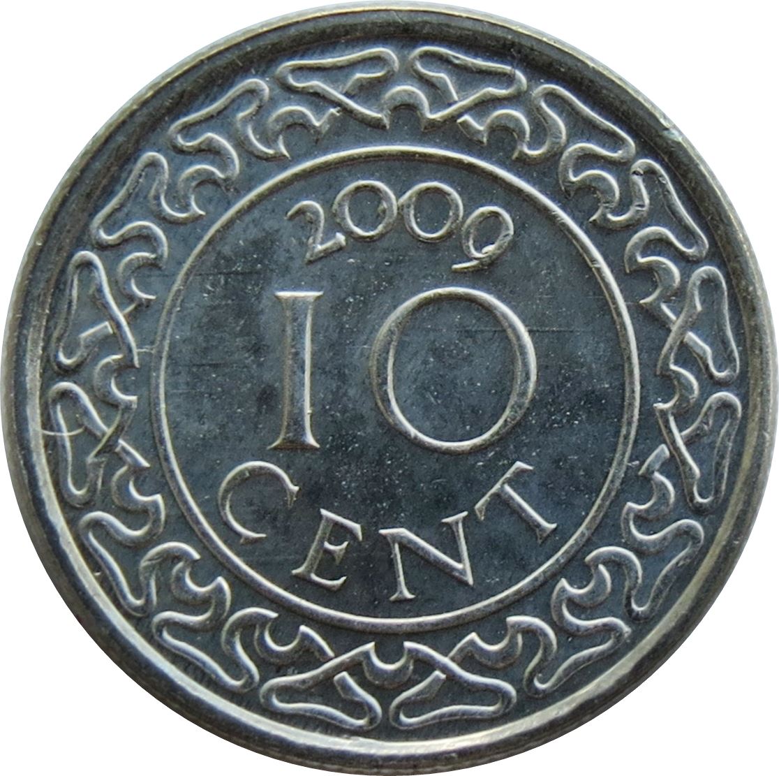 Suriname | 10 Cents Coin | Wreath | Natives | Km:13A | 1987 - 2021