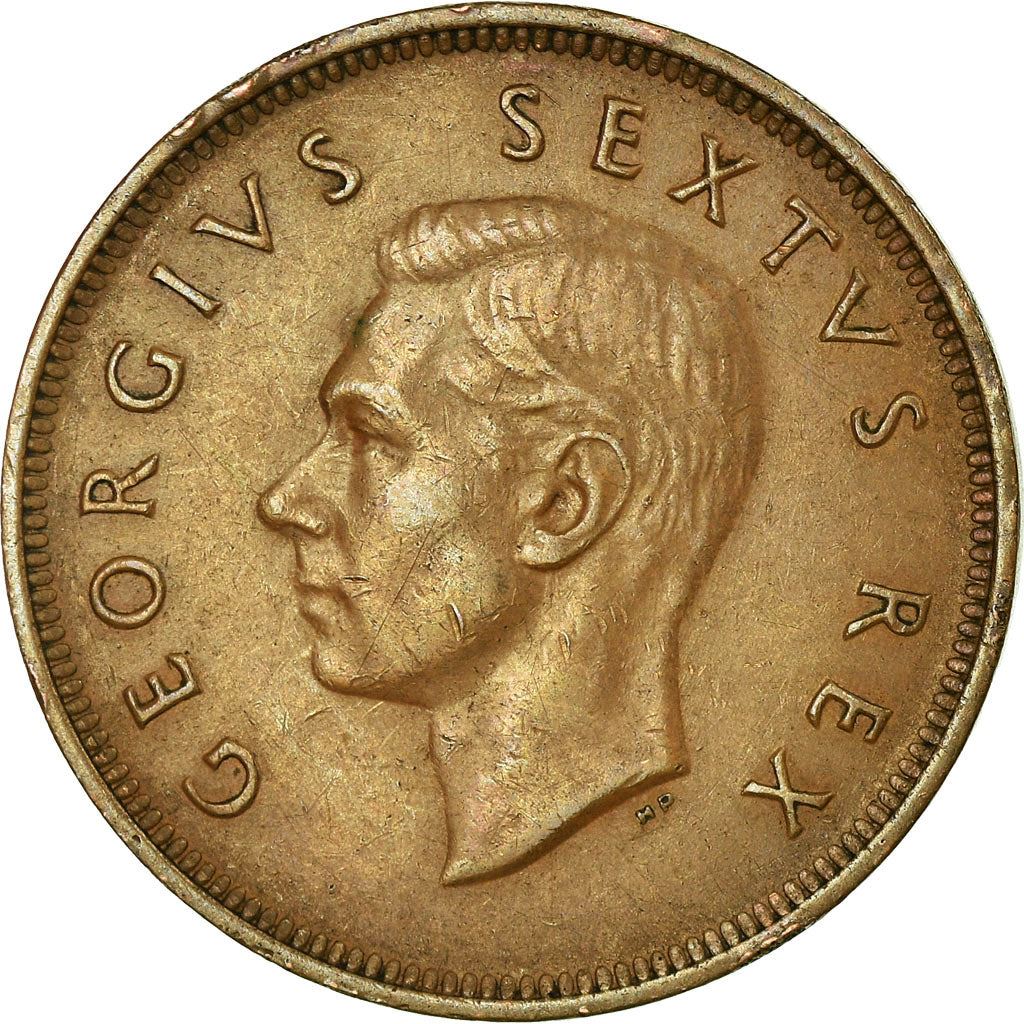 South Africa 1 Penny Coin | George VI SUID AFRIKA - SOUTH AFRICA | KM34.2 | 1951 - 1952