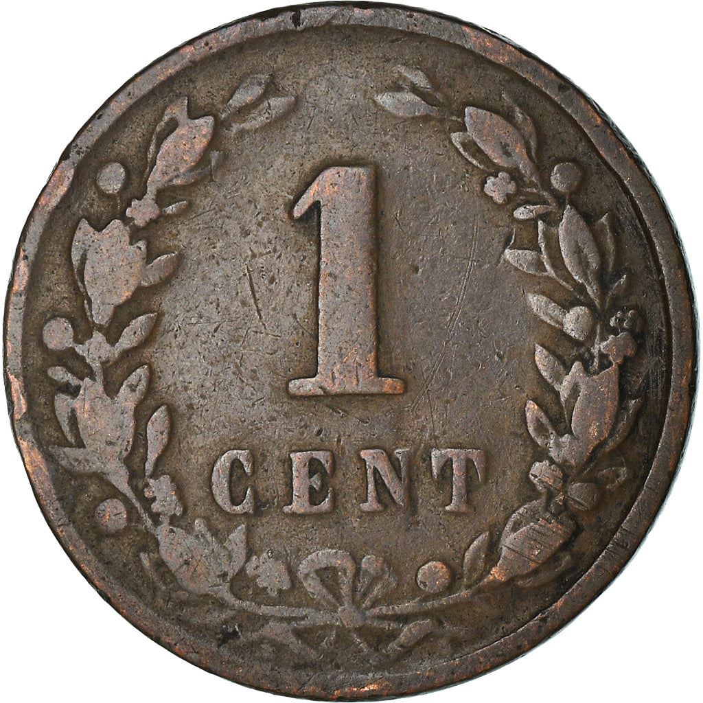 Nederlandene | 1 Cent Mønt | Løve | Km:107 | 1877 - 1900
