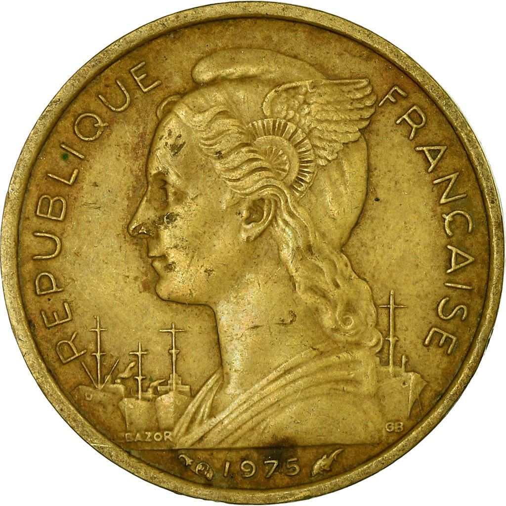 Afars and Issas | 10 Francs Coin | Marianne | Dhow | Ocean Liner | Km:17 | 1969 - 1975