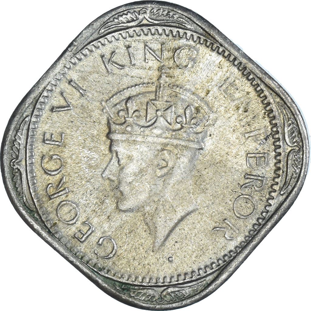 India - British | 1/2 Anna Coin | King George VI | Km:535 | 1946 - 1947