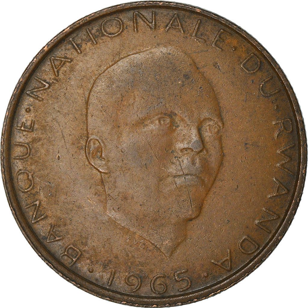 Rwanda | 5 Francs Coin | Grégoire Kayibanda | Km:6 | 1964 - 1965