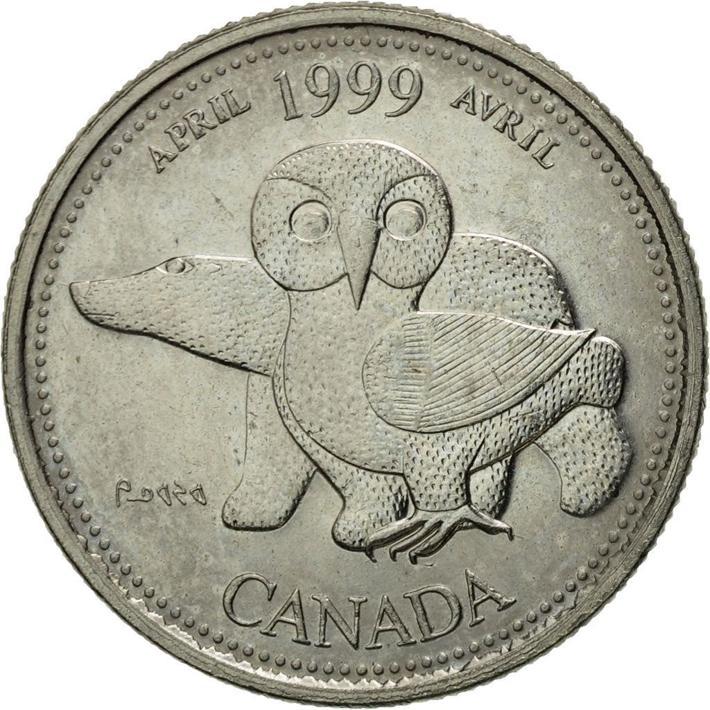 Canada | 25 Cents Coin | Our Northern Heritage | Nickel | KM:345 | 1999