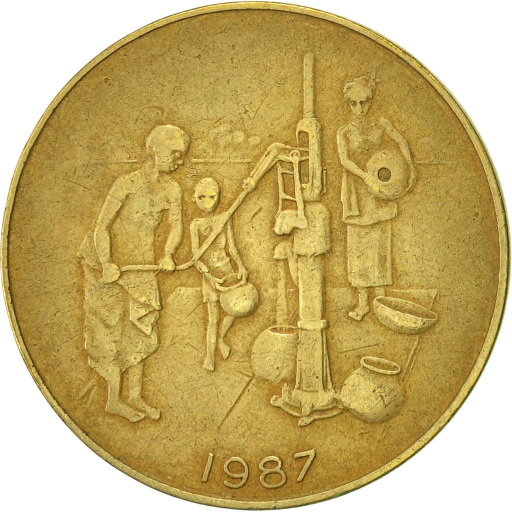 Western African States | 10 Francs Cfa Coin | Emblem of Central Bank | Water Pump | FAO | Km:10 | 1981 - 2024