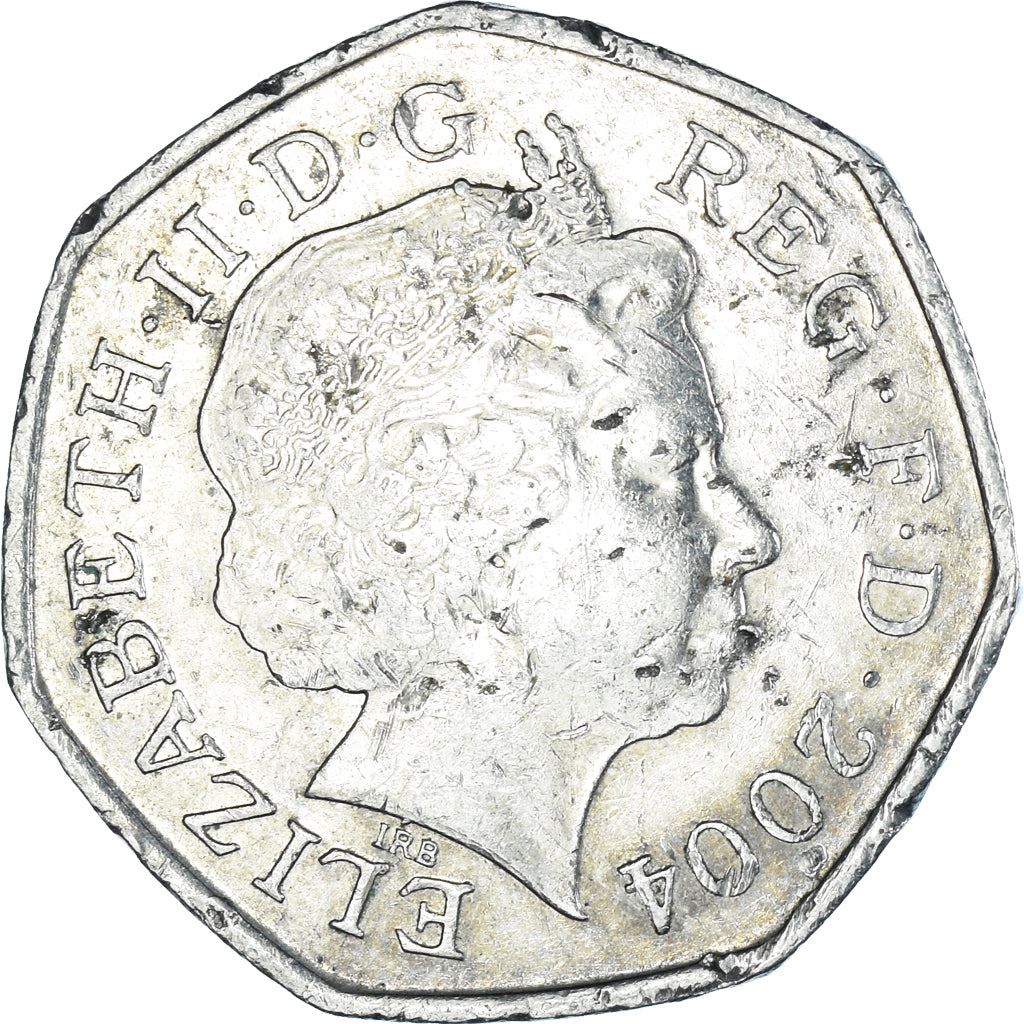 Regno Unito | Moneta da 50 Pence | Elizabeth II | Quarto ritratto | Miglio in quattro minuti | 2004 - 2009