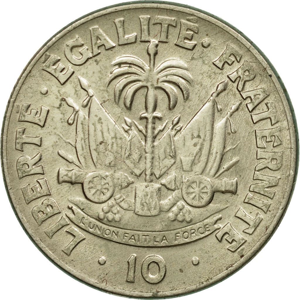 Haiti | 10 Centimes Coin | Francois Duvalier | Cannon | Km:63 | 1958 - 1970