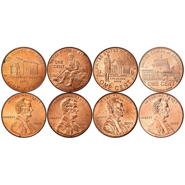 Vereinigte Staaten | 4-Münzen-Set | 1 Cent | 2009