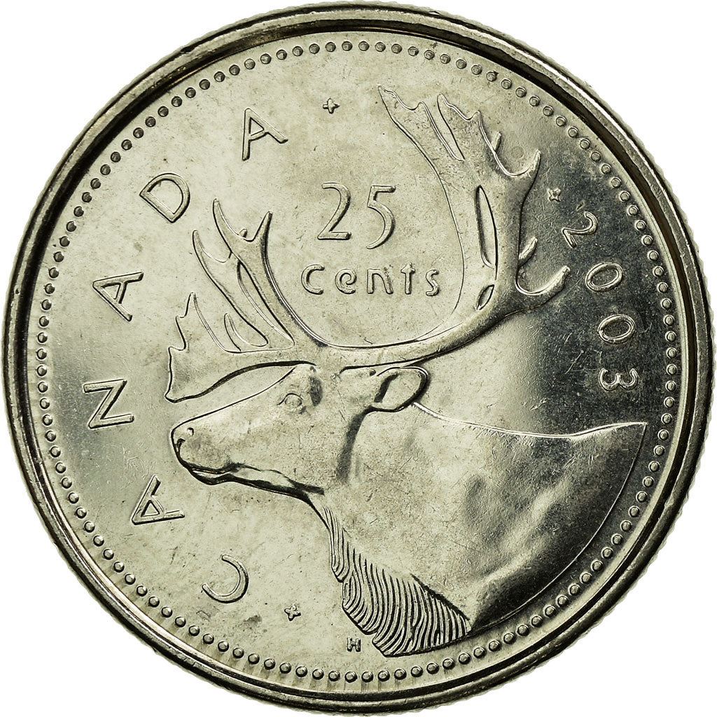 Canada | 25 Cents Coin | Caribou | Km:184B | 1999 - 2003