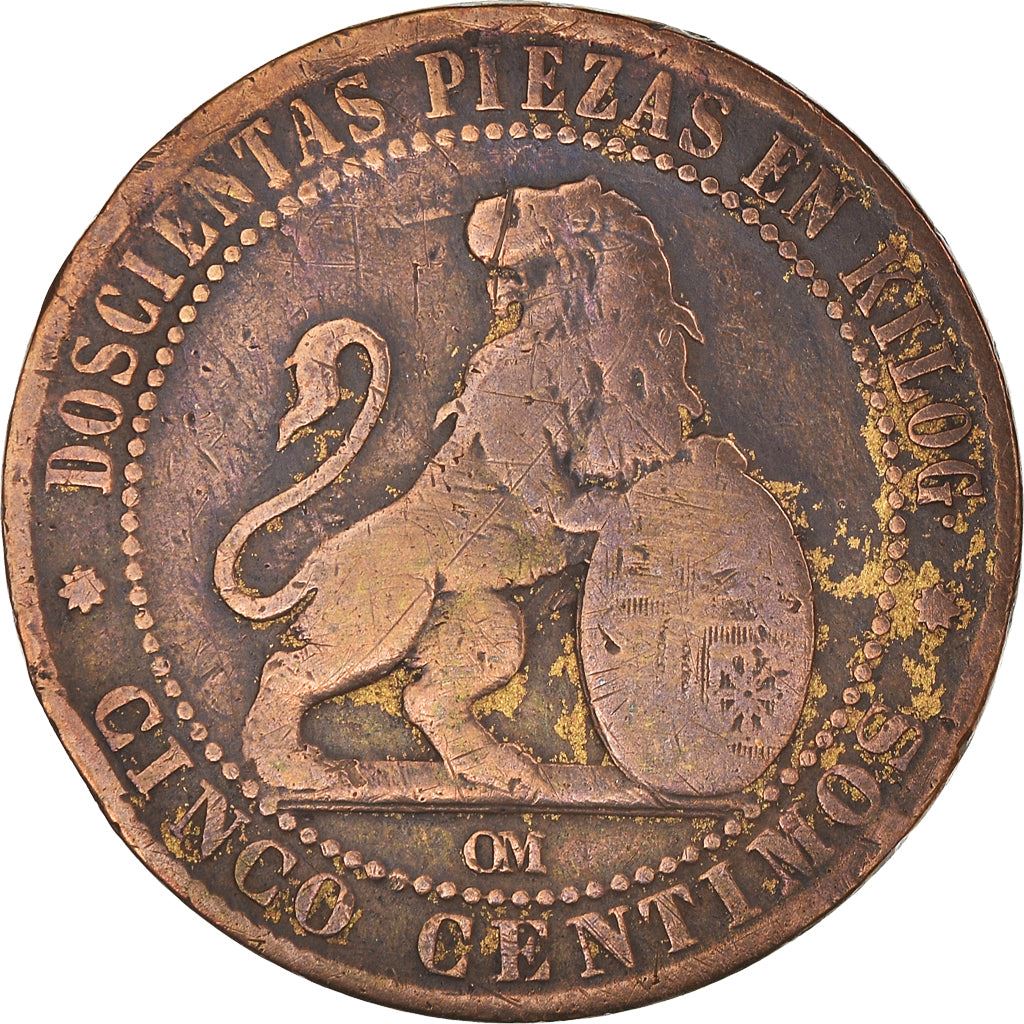 Spain 5 Centimos Coin | Provisional Government | KM662 | 1870