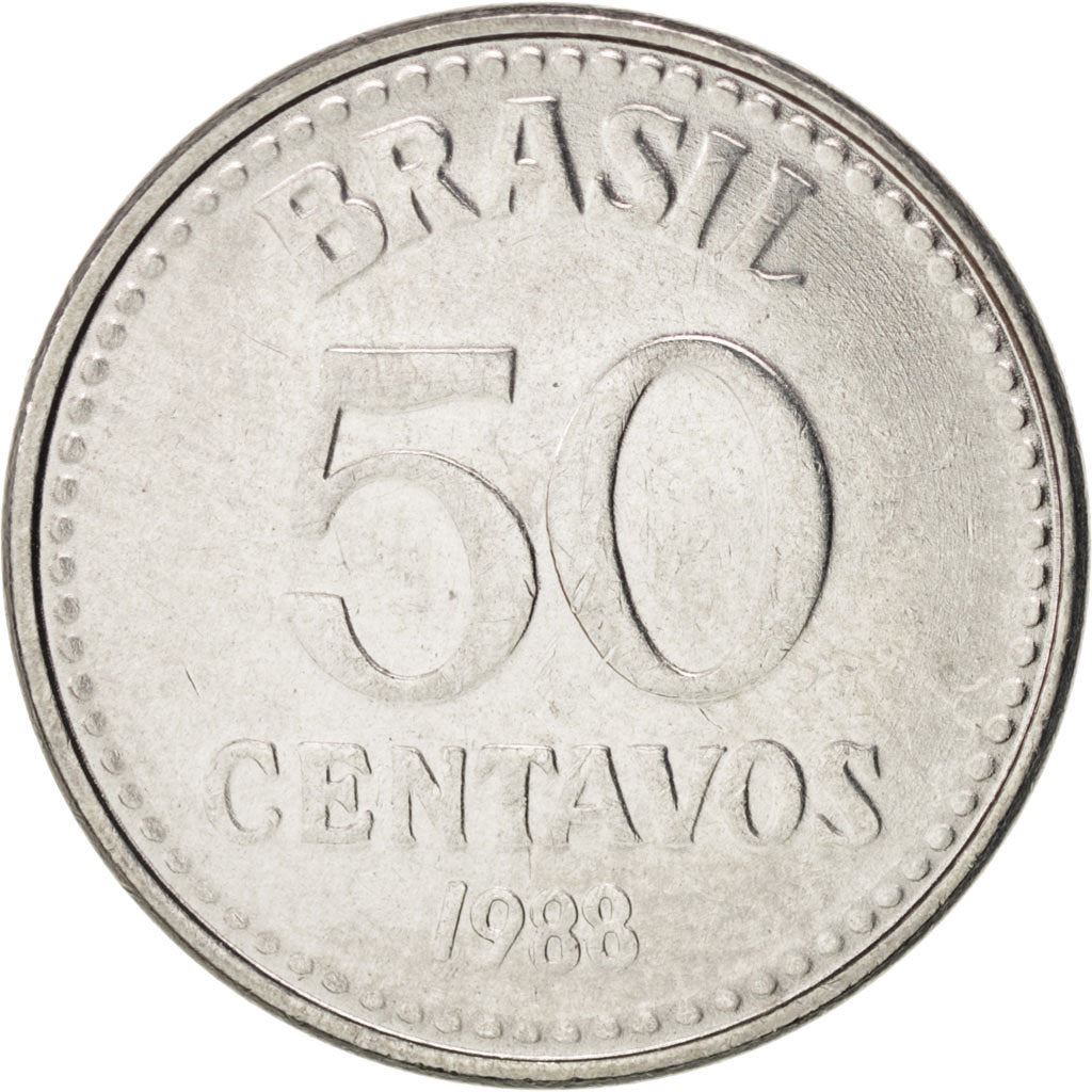 Brazil | 50 Centavos Coin | Star | Km:604 | 1986 - 1988