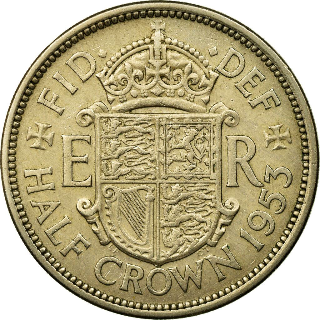 United Kingdom | 1/2 Crown Coin | Elizabeth II | Km:893 | 1953